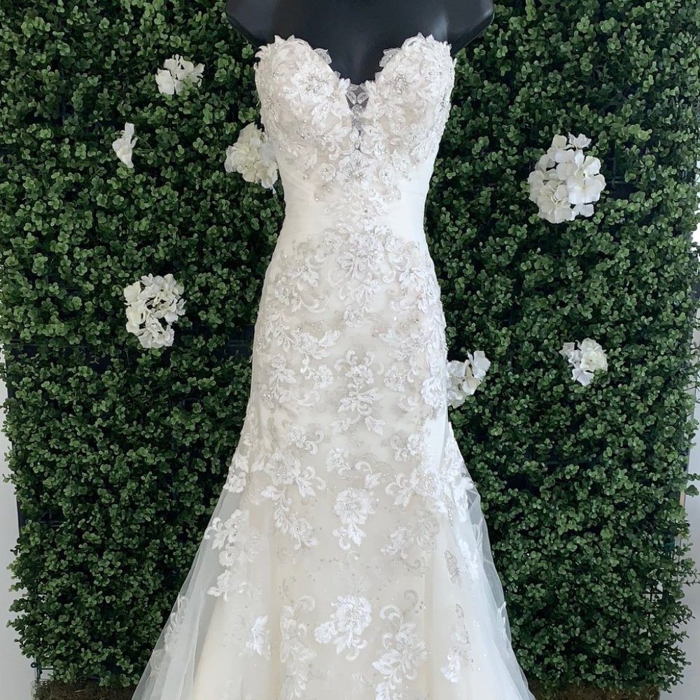 Sophia Tolli Andromeda Ivory/Champagne Size 06